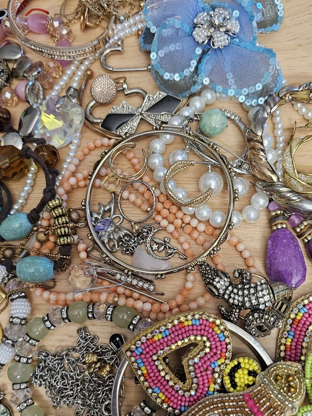 Womens Bulk Jewelry Bundle Lot Collection DIY scrap beads stones costume fashion